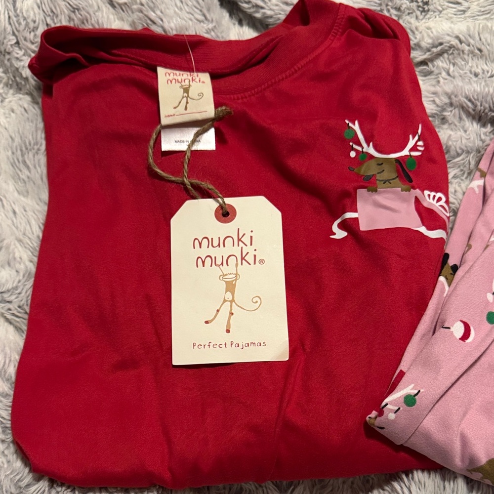 Dachshund Festive Red Pajama Set